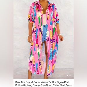 Fun and trendy button down dress or wear it open!